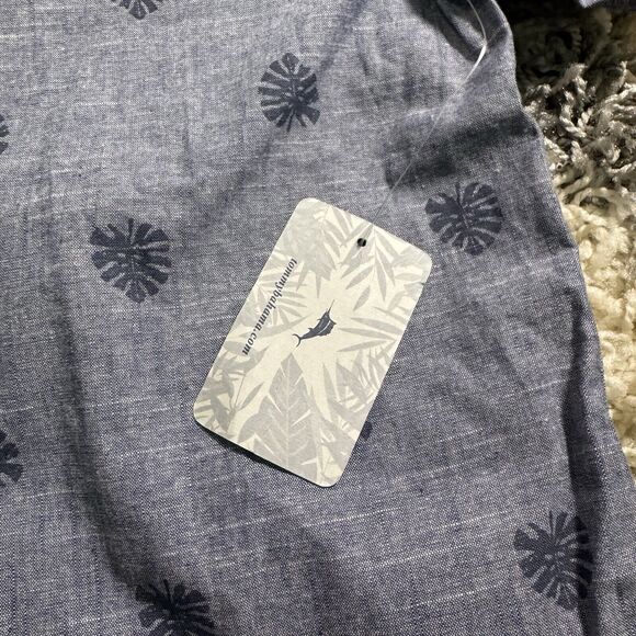 Boys Kids Youth Beach School Tommy Bahama Button Leaves Palms Shirt 16 (xxl) - Picture 2 of 7